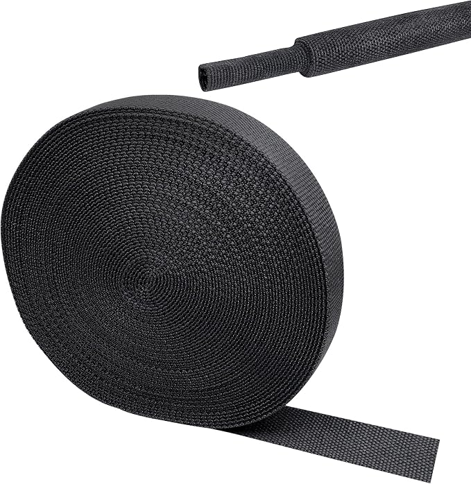 2 in 1 Heat Shrink Braided Sleeving Fabric Tubing-Ideal fit Irregular Shape by Sunnarepoon