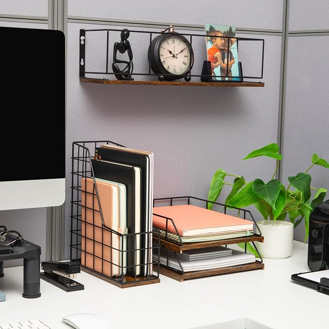 Mind Reader Desktop Shelf for Office Organization and Display, Mounting - Image 5