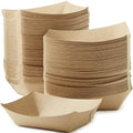 Eco Friendly USA-Made 3lb Food Holder Trays 500 Pk. Compostable Kraft Paper by FoodRestaurantSupplies