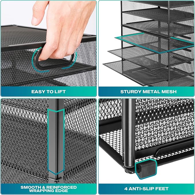 8 Tier Paper Letter Tray Organizer - Image 4