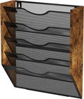 Ironwood Hanging Wall File Organizer, 5 Pocket Mesh Mail Organizer Wall Mounted by koozuuyk