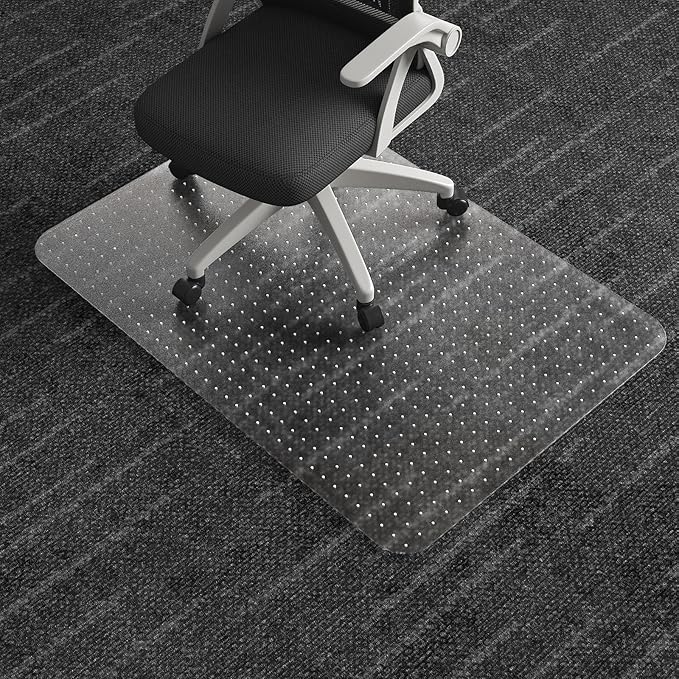 Office Chair Mat for Carpet Floor, Heavy Duty Desk Chair Mat for Low/No Pile by YumHome