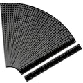 EBOOT 50 Pack 12 Inch Plastic Ruler Bulk Black Ruler by eBoot