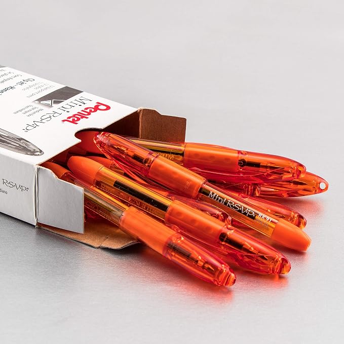 Pentel RSVP Mini Ballpoint Pen, Medium Line, 12 pack - Image 2
