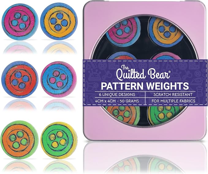 The Quilted Bear Pattern Weight Set – Scratch-Resistant Fabric Weights by TheQuiltedBearsProducts