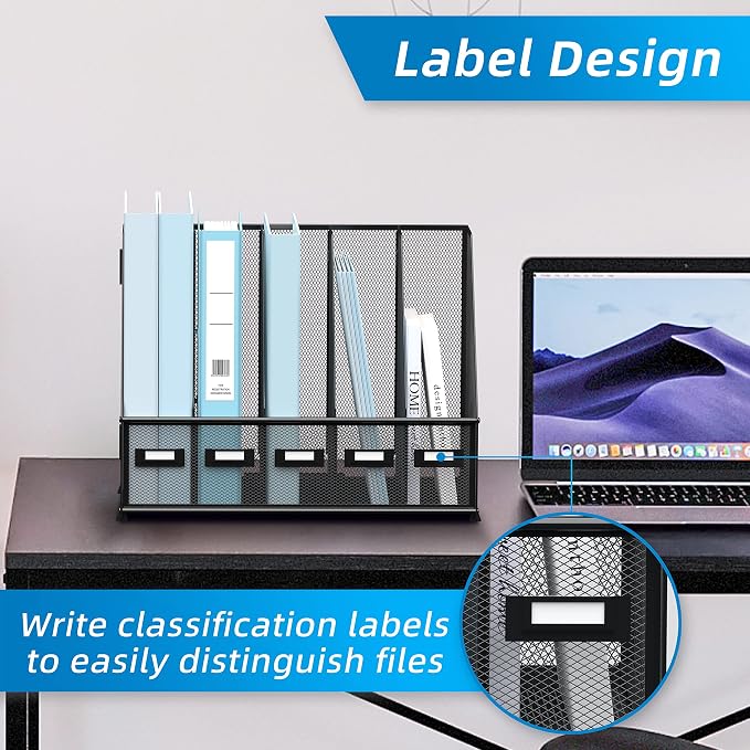 SUPEASY Desk Organizers Metal Desk Magazine File Holder - Image 5