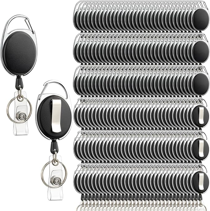 Simetufy 200 Pack Retractable Badge Reels - Image 4