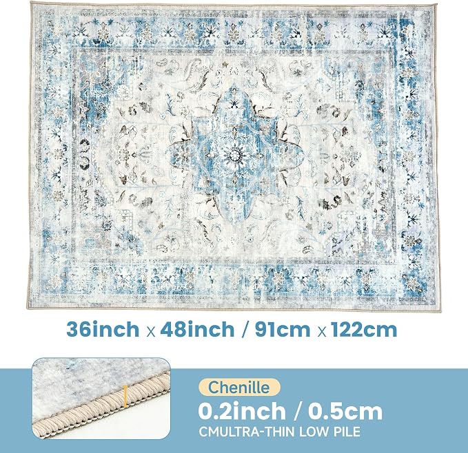 Office Chair Mat for Hardwood Tile Floor, Machine Washable Office Area Carpet - Image 3
