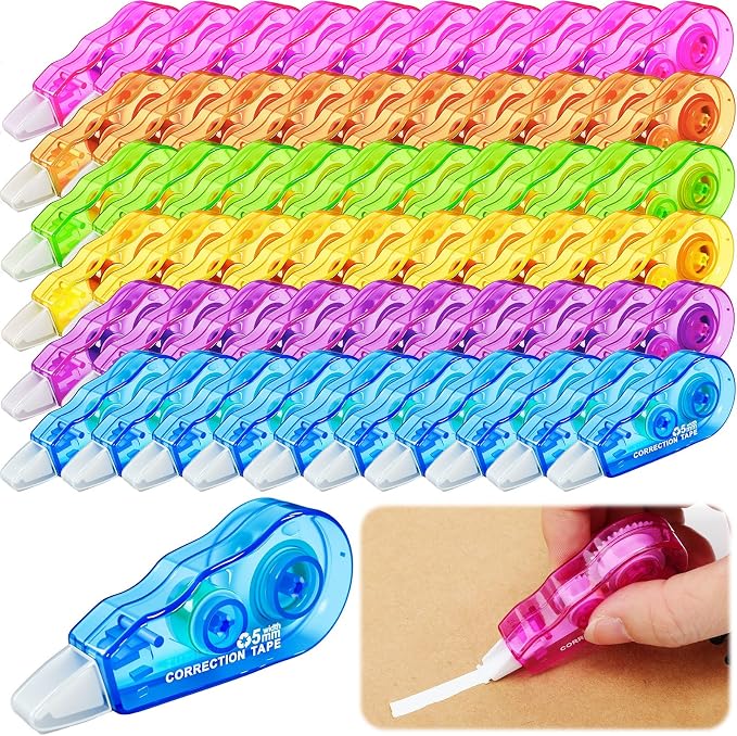 Chivao 60 Pack Mini Correction Tape Bulk Ink Corrector Eraser Tape Set 13.12 ft by Chivao