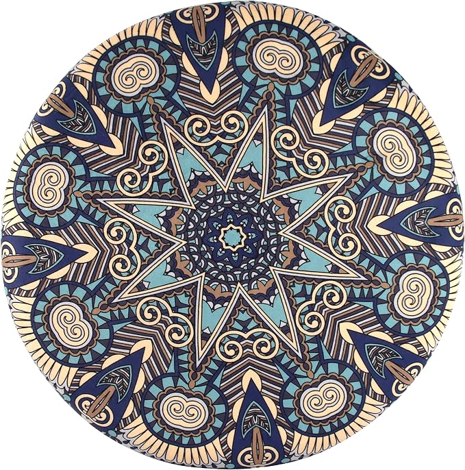 Sigmat Memory Foam Seat Cushion Anti-Slip Soft Round Chair Pad 18 Inch Geometric - Image 4