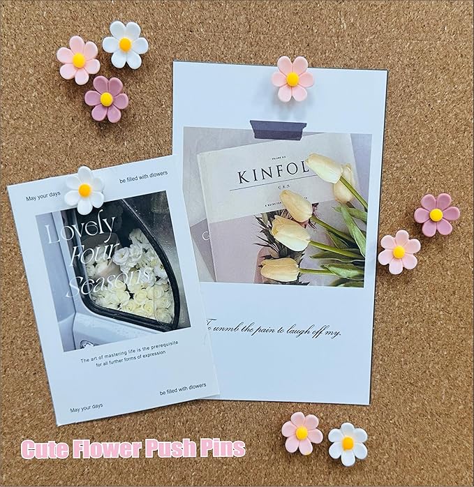 30 Pcs Cute Decorative Flower Push Pins - Image 5
