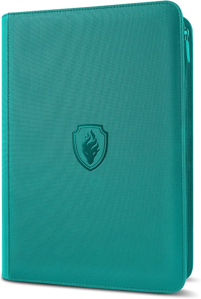 Premium Zip Card Binder, Fabmaker 9 Pocket Trading Card Binder, PU Cover Zipper by Fabmaker