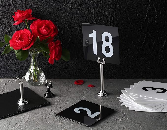 New Star Foodservice Triton Harp Clip Style Place Card / Table Number Holder - Image 6