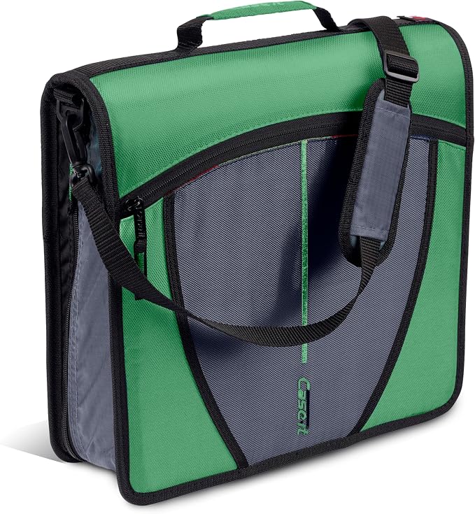 Case-it Mighty Zip Tab School Zipper Binder | 3-Inch O-Rings, 600-Sheet Capacity by Case-it