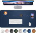 Leather Desk Pad Blotter, Mouse Pad, Office Desk Mat, Non-Slip PU Leather Desk by AFIING