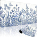 Narcissus Blue Floral Large Gaming Mouse Pad 31.5"x15.7"｜ Flower XXL Desk Mat by Mcapirivo