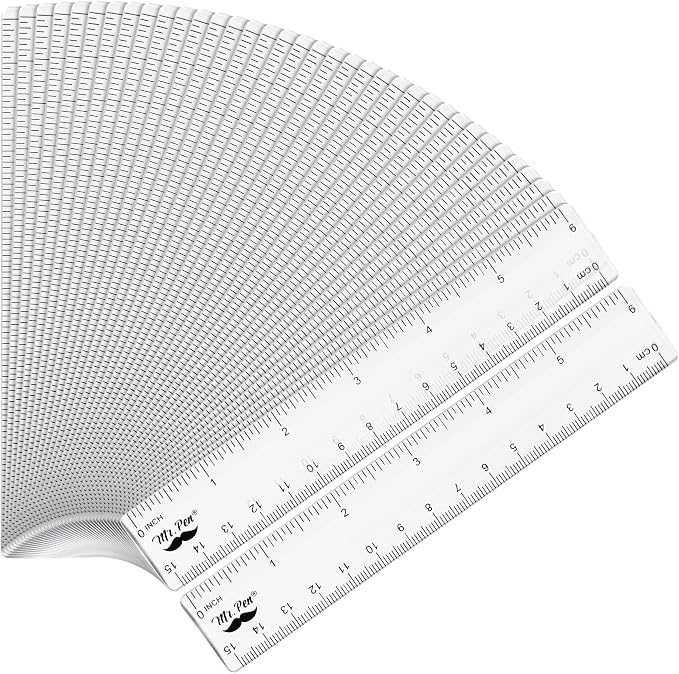 Mr. Pen- Bulk Plastic Rulers, 6 Inch, 36 Pack, Easy-to-Read Markings | by MrPen