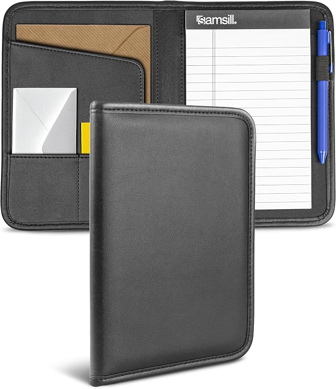 Samsill Professional Padfolio, Faux-Leather Mini Portfolio, by Samsill