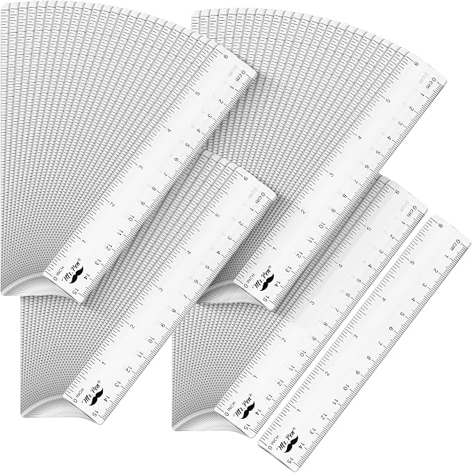 Mr. Pen- Bulk Plastic Rulers, 6 Inch, 100 Pack, Easy-to-Read Markings | by MrPen