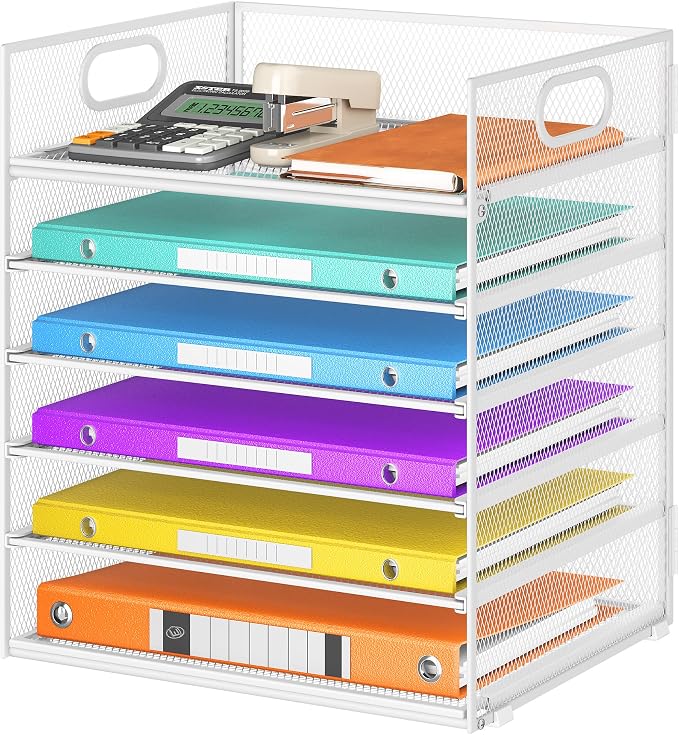 6 Tray Paper Organizer Letter Tray by Lavatino