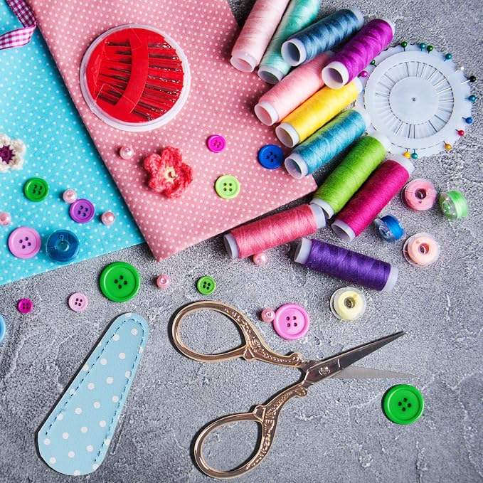 Embroidery Scissors with Leather Scissor Cover Small 3.6 inch Sewing Craft - Image 6