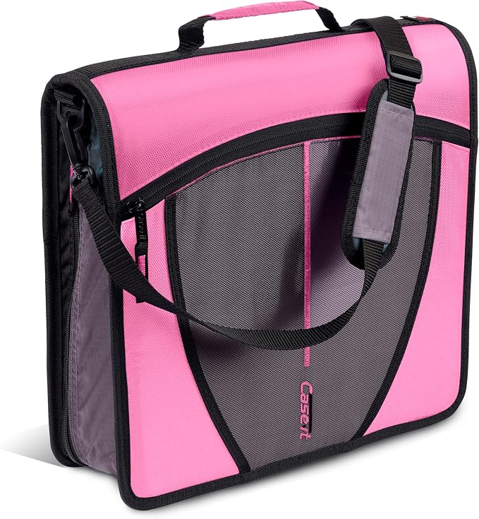 Case-it Mighty Zip Tab Zipper Binder, Expanding File Folder and Shoulder Strap by Case-it