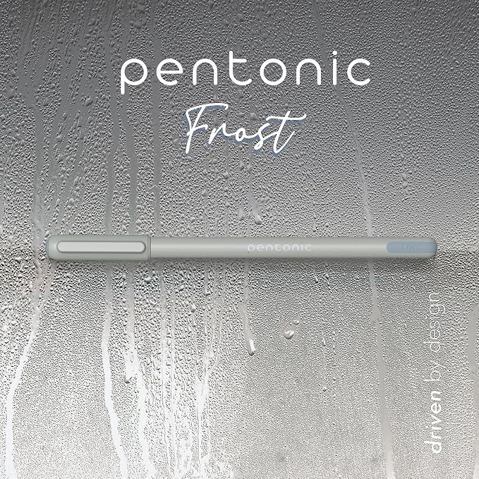 Pentonic Ballpoint Pens, Frosted Pale Gray Barrel - Image 7
