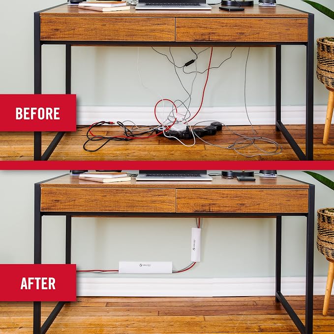 VELCRO Brand Cable Sleeves. Organize Messy Wires on Desk, Behind TV or Game - Image 11