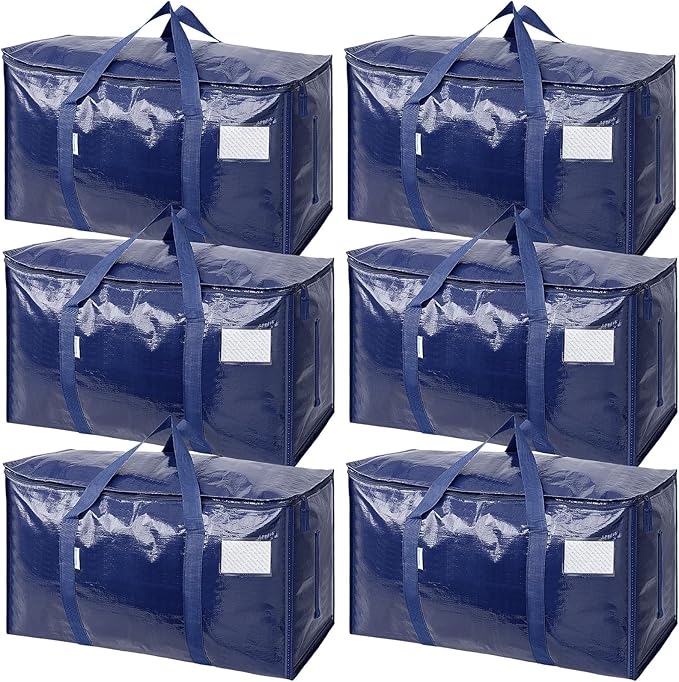 TICONN 6 Pack Extra Large Moving Bags Heavy Duty by TICONN