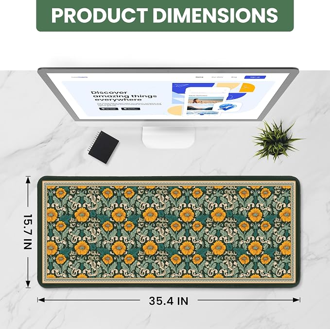Large Mouse Pad for Desktop, Cute Desk Mat Pad Protector for Work & Gaming - Image 2