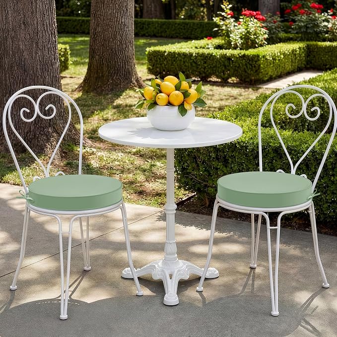 Summsun Outdoor Bistro Chair Cushions Set of 2, Sage Green - Image 2