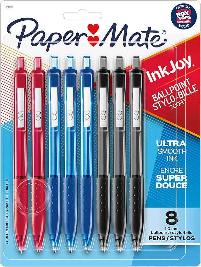 Paper Mate InkJoy 300RT Retractable Ballpoint Pens, Medium Point, 8 Pack by Unknown