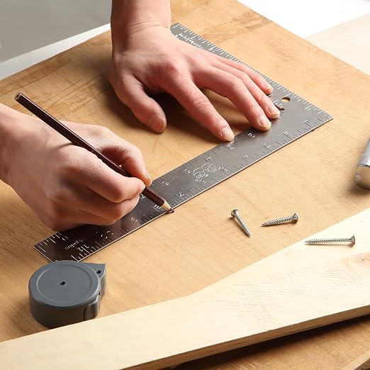 Mr. Pen- Metal Carpenter Square, 8 x 12 Inch | Imperial & Metric L Square - Image 7