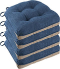 Non Slip Chair Cushions for Dining Chairs Set of 4 Kitchen Chair Cushions by FlyGulls
