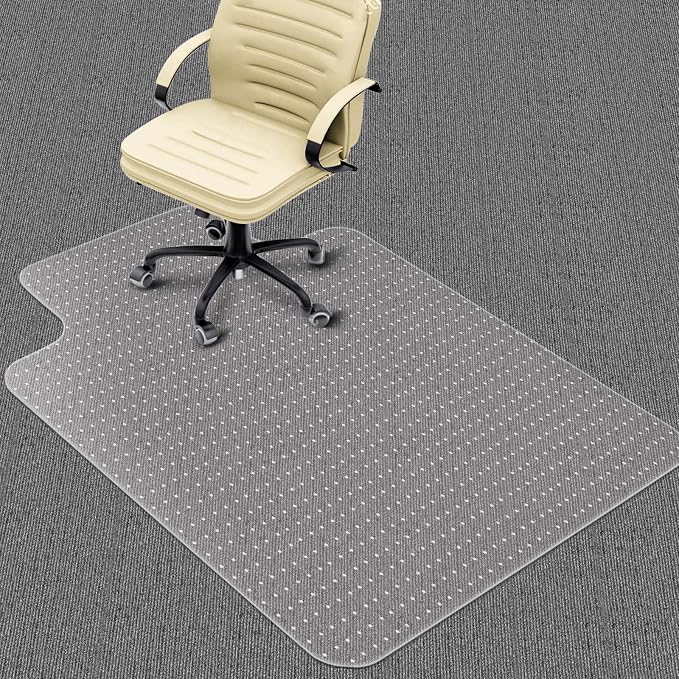 Heavy Duty Office Chair Mat for Carpet Floors & Desk Mat for Carpeted Floors by PHOUZIN