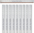 Breman Precision Metal Ruler 18 Inch Cork Back – 10 Pk Stainless Steel Straight by WAPortman