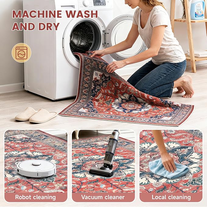 Office Chair Mat for Hardwood Tile Floor, Machine Washable Office Area Carpet - Image 2