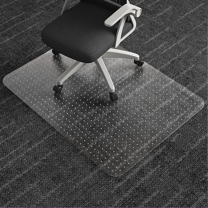 Office Chair Mat for Carpet Floor, Heavy Duty Desk Chair Mat for Low/No Pile by YumHome