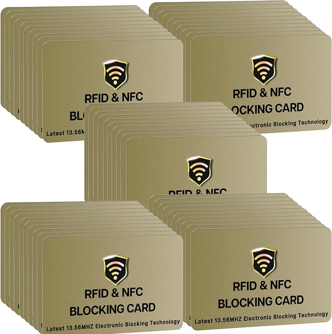 SaiTech IT RFID Blocking Cards, 50 Pack One Card Protects Entire Wallet Purse by SaiTechIT