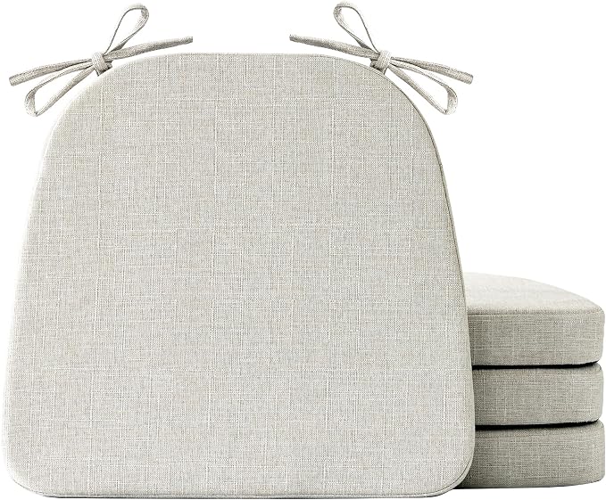 IASEAHK Chair Cushions for Dining Chairs Set of 4, Non Slip Kitchen Chair Pads by IASEAHK