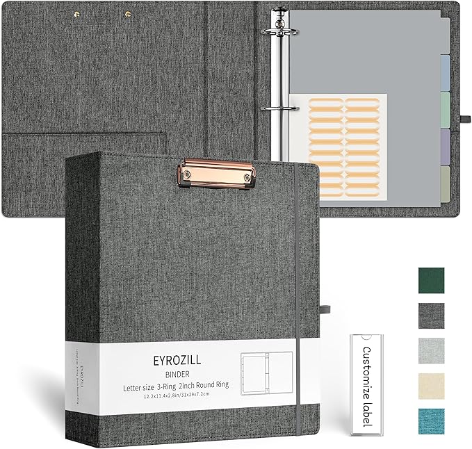 EYROZILL 3 Ring Binder 2 Inch, Binder by EYROZILL