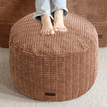 HIGOGOGO Pouf Ottoman Stuffed Round Modern Foam Filled Foot Rest Poufs by HIGOGOGO