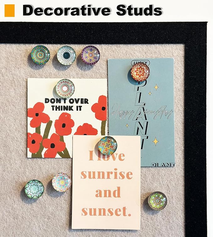 24 Glass Decorative Push Pins, Cute Bulletin Board Pins, Cute Thumbtacks - Image 2