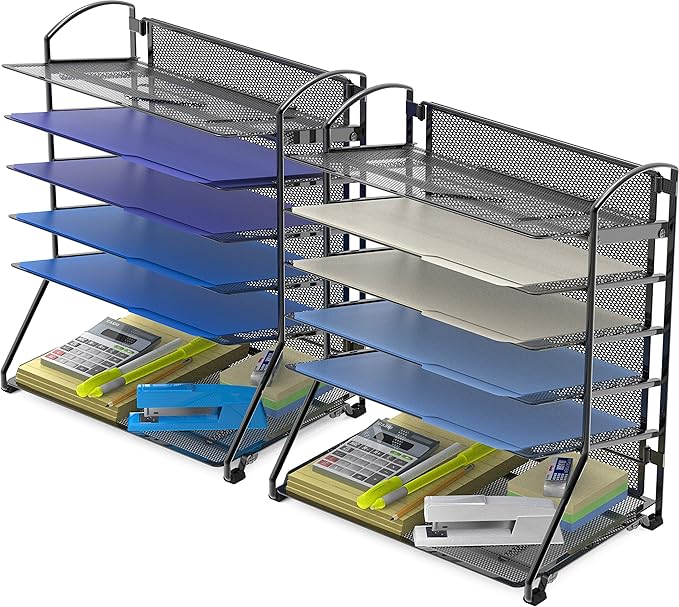 Simple Houseware 6-Tier Desk Organizer & Sliding Paper Tray by SimpleHouseware