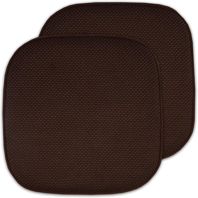 Sweet Home Collection 2 Pack Memory Foam Honeycomb Nonslip Back 16" x 16" by SweetHomeCollection