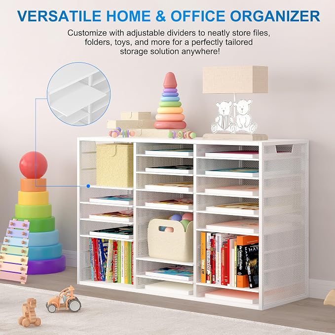 Mail Sorter Adjustable Countertop Mail Holder, Heavy Duty Literature Organizer - Image 5