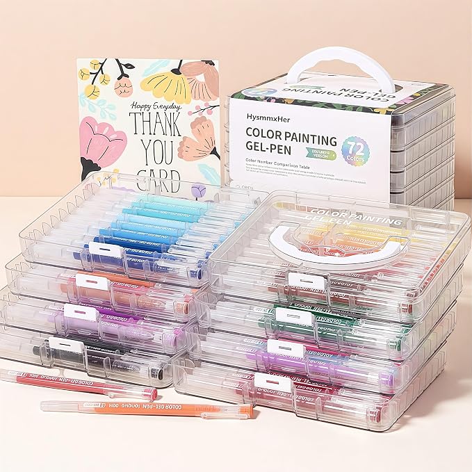 72 Advanced Colored Gel Pens Set, 0.6mm Fine Point - Image 2