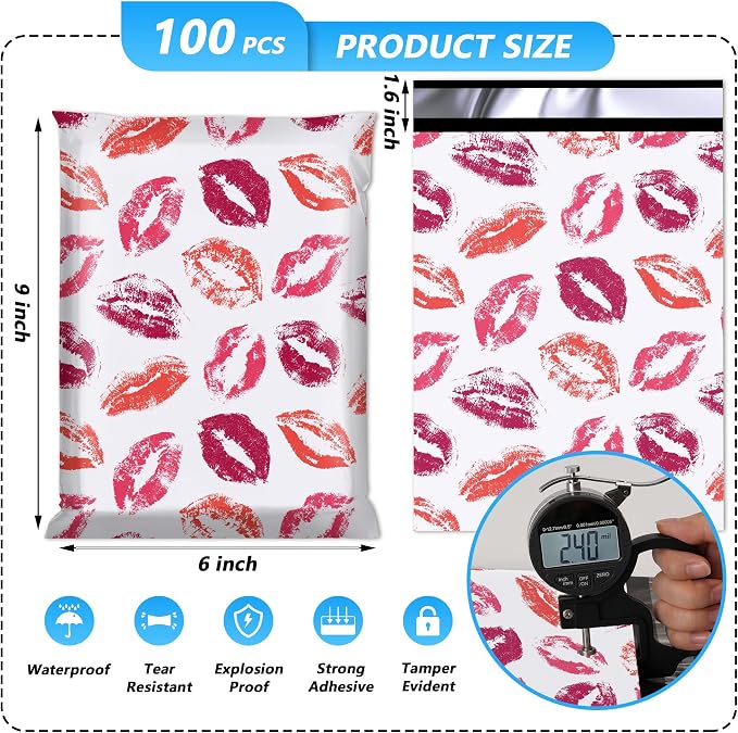 Poly Mailer 6x9 Inch 100 Pcs, Waterproof and Tear-Resistant Shipping Bags - Image 2