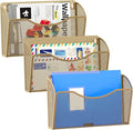 EasyPAG Wall File Organizer 3 Pack, Hanging File Organizer Wall Mount, Metal by EasyPAG
