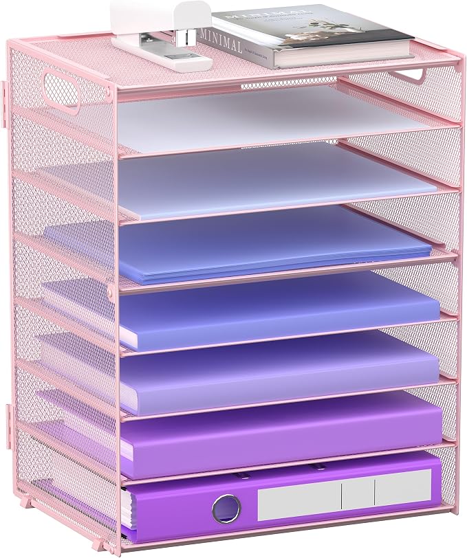 8 Tier Paper Letter Tray Organizer by GoldOrcle
